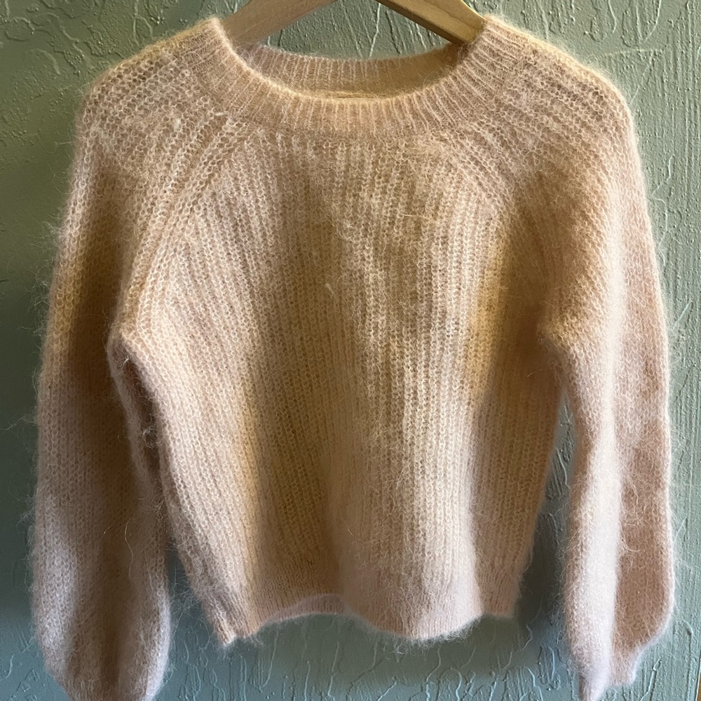 Zara pink Crew Neck Sweater Soft Knit Cropped